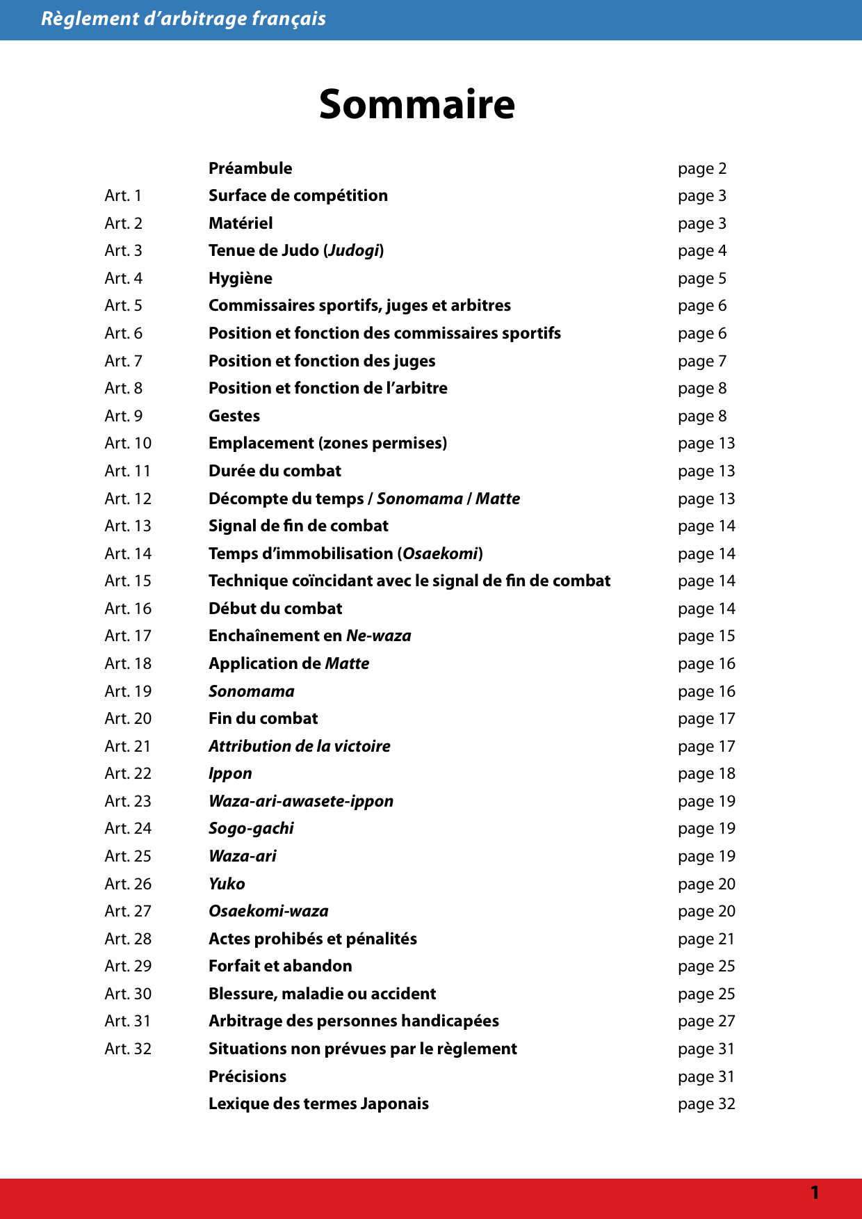 reglement arbitrage